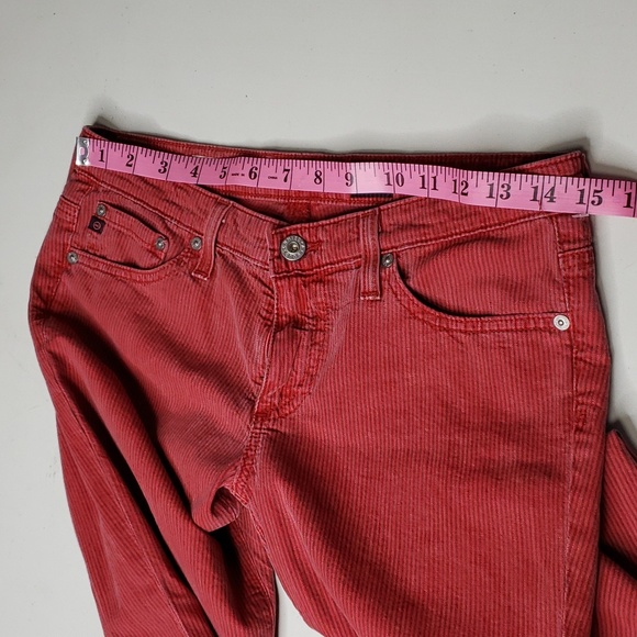 AG Adriano Goldschmied Stilt Roll-Up Cigarette Roll-up Pin Stripe Pants Size 27 - Picture 8 of 16